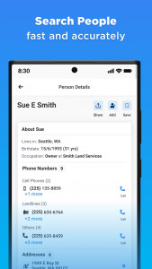 اسکرین شات 2 برنامه Whitepages Search, Find People