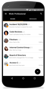 اسکرین شات 1 برنامه Wickr Enterprise