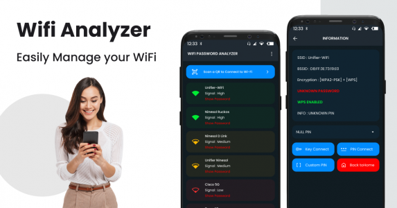 اسکرین شات برنامه WiFi Analyzer- WPS WIFI Tester 1