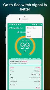 اسکرین شات برنامه WiFi Signal Strength Meter 5