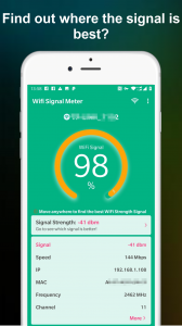 اسکرین شات برنامه WiFi Signal Strength Meter 1