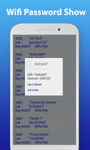 اسکرین شات برنامه Wifi password Show key View 5