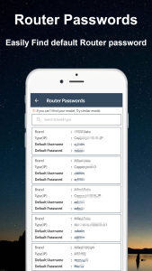 اسکرین شات 2 برنامه Default WiFi Router Passwords