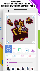 اسکرین شات برنامه 3D Logo Maker & Logo Creator 3