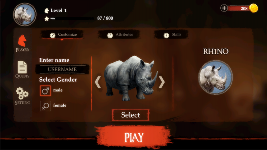 اسکرین شات بازی The Rhinoceros 1