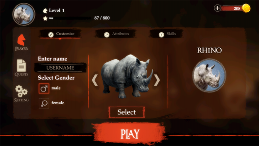 اسکرین شات 1 بازی The Rhinoceros