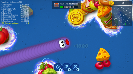 اسکرین شات 4 بازی Worms Zone .io - Hungry Snake