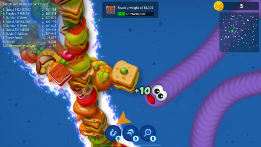 اسکرین شات 5 بازی Worms Zone .io - Hungry Snake