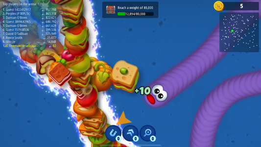 اسکرین شات بازی Worms Zone .io - Hungry Snake 5