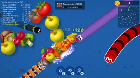 اسکرین شات بازی Worms Zone .io - Hungry Snake 2