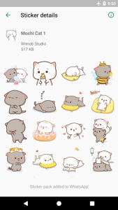 اسکرین شات برنامه Mochi Mochi Peach Cat Stickers  for WAStickerApps 3