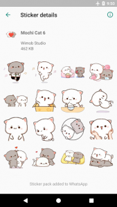 اسکرین شات برنامه Mochi Mochi Peach Cat Stickers  for WAStickerApps 5