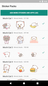 اسکرین شات برنامه Mochi Mochi Peach Cat Stickers  for WAStickerApps 8