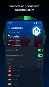 اسکرین شات برنامه Windscribe VPN 3