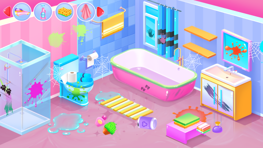 اسکرین شات 2 برنامه Kitty Kate - House Cleaning