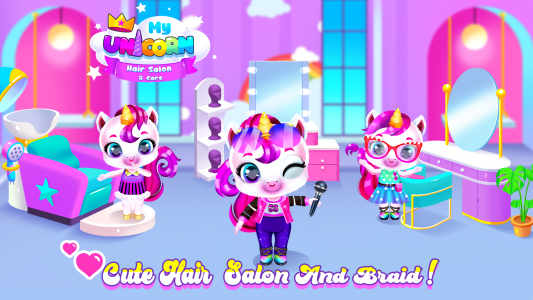 اسکرین شات 4 برنامه My Unicorn Hair Salon and Care
