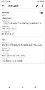 اسکرین شات برنامه WireGuard 2