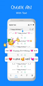 اسکرین شات 3 برنامه Stylish Text, Fonts & Keyboard