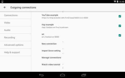 اسکرین شات 5 برنامه Larix Broadcaster: Live Stream