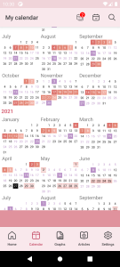 اسکرین شات برنامه WomanLog Period Calendar 6