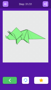 اسکرین شات برنامه Origami Dinosaurs And Dragons 8