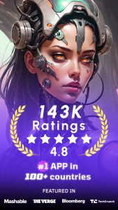 اسکرین شات 1 برنامه WOMBO Dream - AI Art Generator