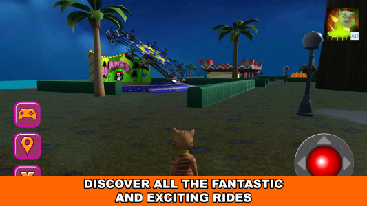 اسکرین شات بازی Halloween Cat Theme Park 3D 3