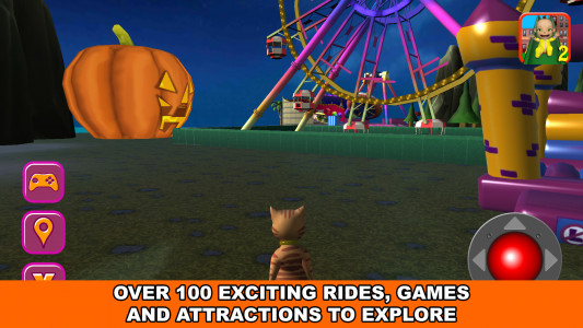 اسکرین شات بازی Halloween Cat Theme Park 3D 1