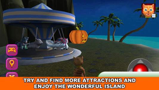 اسکرین شات بازی Halloween Cat Theme Park 3D 4