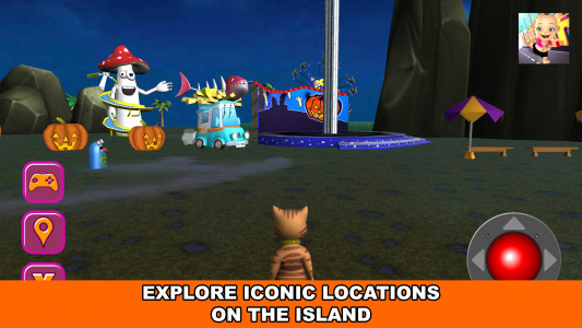 اسکرین شات بازی Halloween Cat Theme Park 3D 2