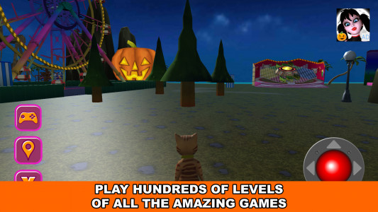 اسکرین شات بازی Halloween Cat Theme Park 3D 6