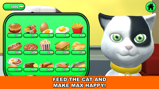 اسکرین شات 6 برنامه Talking Baby Cat Max Pet Games