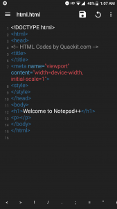 اسکرین شات برنامه Notepad Plus - HTML JavaScript 2