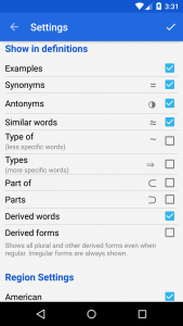 اسکرین شات برنامه Dictionary - WordWeb 4