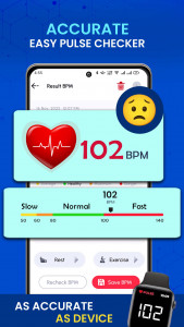 اسکرین شات برنامه Heart Rate Monitor BPM Tracker 4