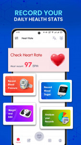 اسکرین شات برنامه Heart Rate Monitor BPM Tracker 2