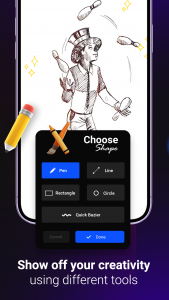اسکرین شات 5 برنامه Draw & Write on Any Screen