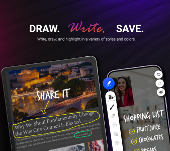 اسکرین شات 1 برنامه Draw & Write on Any Screen
