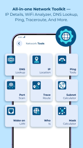 اسکرین شات 1 برنامه Network Tools: IP, Ping, DNS