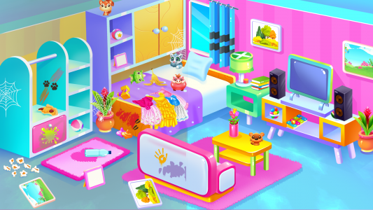 اسکرین شات 2 برنامه Princess Doll House Cleaning