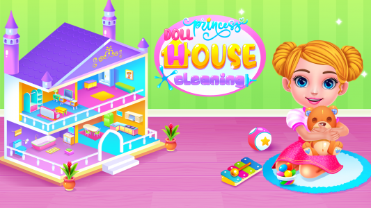 اسکرین شات 3 برنامه Princess Doll House Cleaning