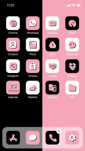 اسکرین شات برنامه Wow DarkPink Theme - Icon Pack 2