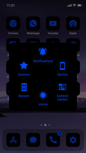 اسکرین شات 7 برنامه Wow Blue Dark Theme, Icon Pack