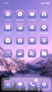 اسکرین شات برنامه Wow Lavender Light - Icon Pack 2