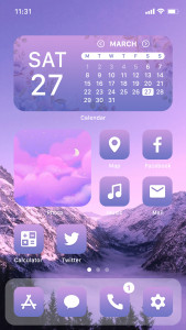 اسکرین شات 1 برنامه Wow Lavender Light - Icon Pack