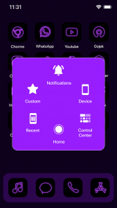 اسکرین شات برنامه Wow Purple Neon - Icon Pack 6