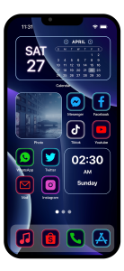 اسکرین شات 1 برنامه Wow Glow Theme - Icon Pack