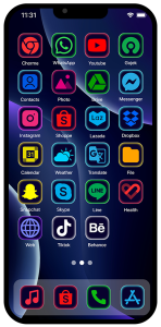 اسکرین شات 2 برنامه Wow Glow Theme - Icon Pack