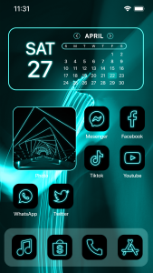 اسکرین شات برنامه Wow Aurora Theme - Icon Pack 1