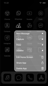 اسکرین شات 5 برنامه Wow Black or White - Icon Pack